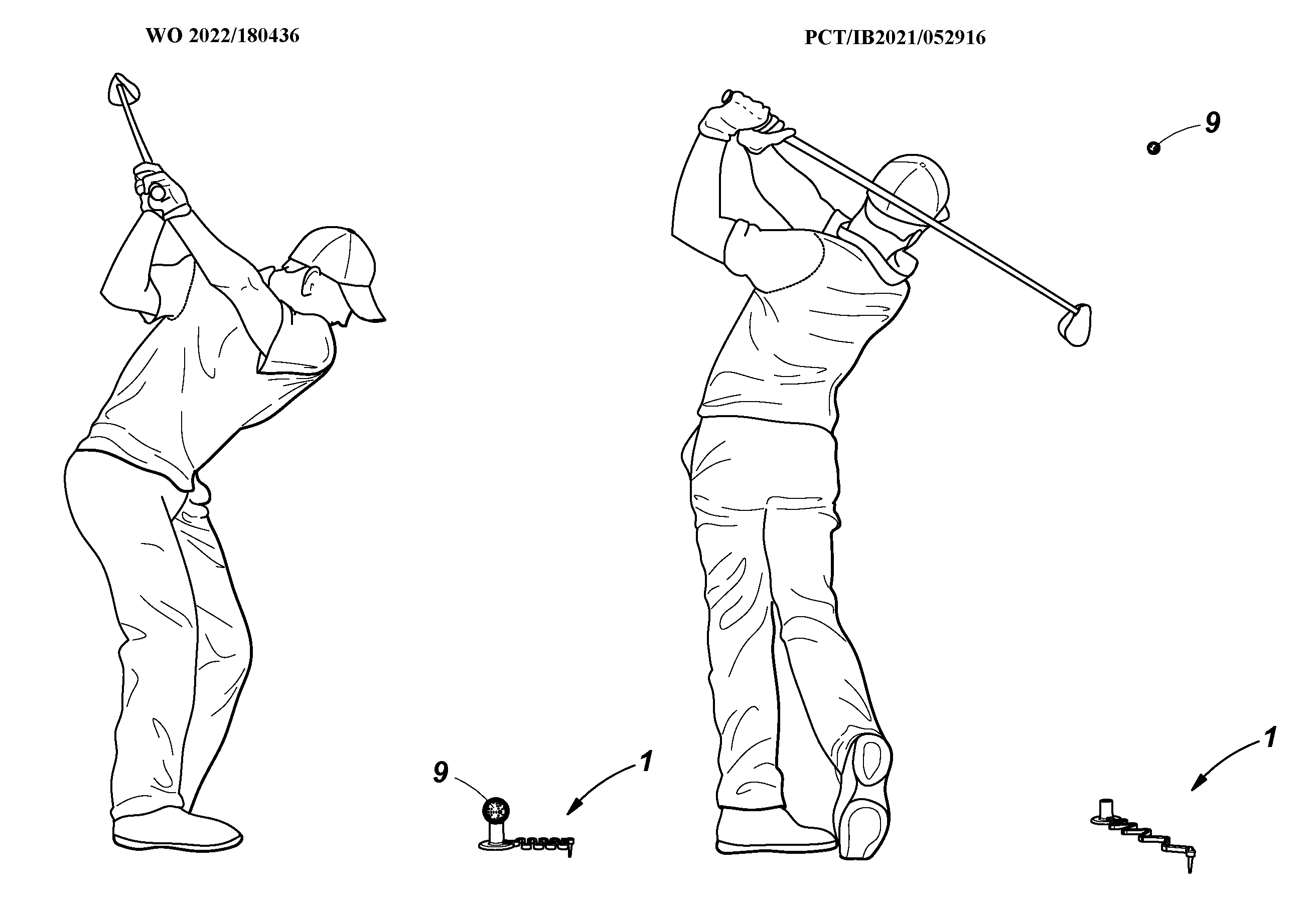 XzacT golf Tee before and after striking golf ball